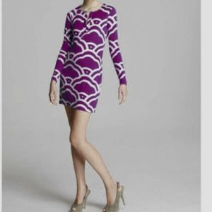 Diane Von Furstenberg Reina Graphic LS Dress